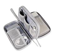 CGUOHU Cable Organiser Bag Oxford Cloth Electronic Organizer Bag Travel Cable Accessory Case with Mesh Pocket for Chargers, USB(Grey)