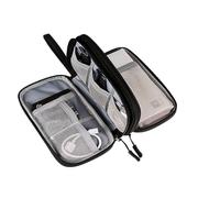 CGUOHU Cable Organiser Bag Oxford Cloth Electronic Organizer Bag Travel Cable Accessory Case with Mesh Pocket for Chargers, USB(Black)