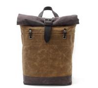 CGUOHU Canvas Backpack Men's Bag Rolled Travel Rucksack College Student Waterproof School Computer Laptop Bagpack for Rolltop Backpack(Khaki)