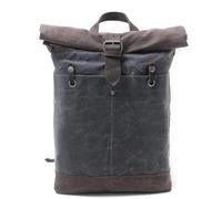 CGUOHU Canvas Backpack Men's Bag Rolled Travel Rucksack College Student Waterproof School Computer Laptop Bagpack for Rolltop Backpack(Dark Grey)
