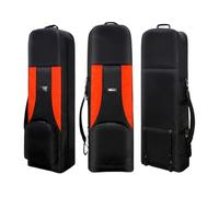 CGUOHU Golf Bag Cover Golf Travel Package With Wheels Folding Smooth Rolling Hard Case Top Detachable Waterproof Carry Bag For Carrier Sport(Red)