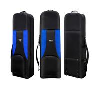 CGUOHU Golf Bag Cover Golf Travel Package With Wheels Folding Smooth Rolling Hard Case Top Detachable Waterproof Carry Bag For Carrier Sport(Blue)