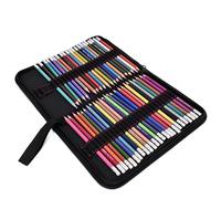 CGUOHU Marker Organiser 1PSC 36/48/72 Hole Pen Curtain Black Folding Pencil case Color Pencil Pen Insert Professional Painting Pencil Bag Student Stationery for Home Classroom(Medium)