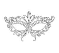 CGUOHU Masquerade Mask 2 Sexy Women Queen Glitter Rhinestones Masquerade Mask Eye Masks Venetian Costume Prom Party Half Face Props(Yellow)