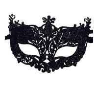 CGUOHU Masquerade Mask 6PCS Cosplay Mask Masquerade Face Sexy Prom Party Props Costume Nightclub Queen Eye(Black)