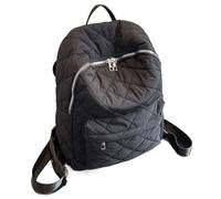 CGUOHU Quilted Backpack Women Casual Puffer Knapsack Large Capacity Padded Backpack Solid Color Diamond Lattice Backpacks for Travel Working Vacation For Travelling Anti Theft(Black)