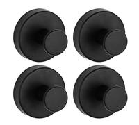 CGUOHU Suction Cup Hooks 8pcs Suction Cup Hooks Bathroom Kitchen Wardrobe Strong Force Storage Light Metal Organizer Hook Set(Black)