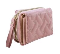 CGUOHU Wallets for Women Leather Tri-fold Small Wallet Cute Card Holder Multi-Card Slot Coin Purses for Men and Women(Pink)
