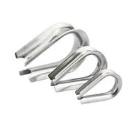 CGUOHU Wire Rope Thimbles 100pcs M2 M3 M4 M5 M6 M8 304 Stainless Steel Cable Wire Rope Protective Sleeve Thimbles Rigging Chicken Heart Ring Fixing(M8)