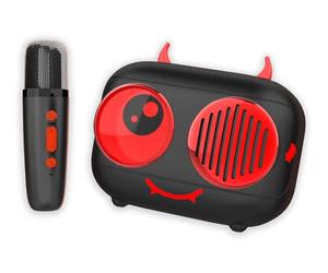CGV Diablo Wireless Bluetooth Speaker and Microphone Karaoke Kit | Magic Voice Effects Controls on the Mic | Compatible with iOS and Android | Battery Life 8 Hours USB Charging