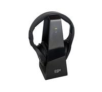 CGV HEL PRELUDE 2 Wireless HiFi TV-Headphones (On-Ear, Digital Audio Transmission (2.4GHz) with Charging Dock, 30 m Range) Black