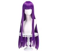 CGVG Anime Cosplay Wig for Frieren: Beyond Journey's End Fern Wig Long Straight Purple Wig with Bangs Synthetic Hair for Women Halloween Party Role Play Comic Costume