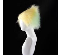 CGVG Furry Magic Elf Hat, Furry Headband, Plush Wig Hats for Halloween, Christmas, Carnival (Yellow and Green)