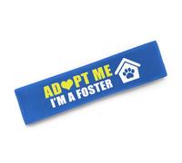 Cgvovgr Adopt Me I'm A Foster Dog Leash Sleeve Wrap with Hanging ID Patch, Funny Blue Adopt Me Leash Accessory, Birthday Gift for Dog Owners