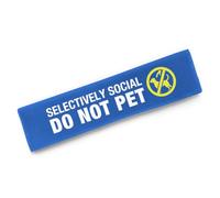 Cgvovgr Selectively Social Do Not Pet Leash Sleeve Wrap with Hanging ID Patch Tag, Funny Blue Service Dog Patch Accessory for Dog Owners