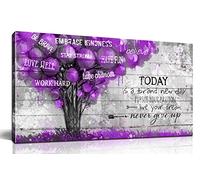 CGXART Purple Trees Canvas Wall-Art - Inspirational Posters For Bedroom - Canvas Wall Art For Bedroom Women Ready To Hang Size 20" x 40"