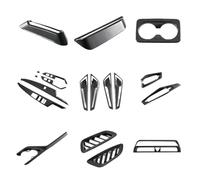 CGZ ABS Carbon Fiber Grain Decoration Cover Compatible For Kia Niro 2022 2023 2024 Car Accessories 19pcs (Only For LHD)