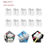 CH-2 Cable Spring Wire Connector Electrical Terminal with 10Pcs and Ch-2 size 10pcs crafted from Plastic and Stainless Steel saving valuable time labor costs