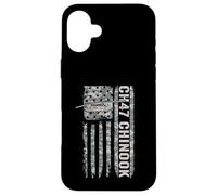 CH-47 Chinook American Flag Helicopter Camo Chinook Case for iPhone 16 Plus