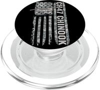CH-47 Chinook American Flag Helicopter Camo Chinook PopSockets PopGrip for MagSafe