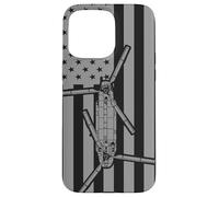 CH-47 Chinook Helicopter American Flag Design Case for iPhone 15 Pro Max
