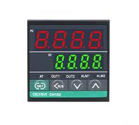 CH102 Thermostat with PID Control, Dual Relay Output Compatible with For SSR Solid State Relay and Dual Alarm for Safety Monitoring