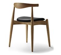 CH20 Elbow Chair upholstered Carl Hansen & Søn frame oak oiled seat leather thor 301 - 5715230009482