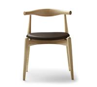 CH20 Elbow Chair upholstered Carl Hansen & Søn frame oak oiled seat leather thor 306 - 5714413929777