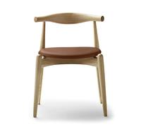 CH20 Elbow Chair upholstered Carl Hansen & Søn frame oak oiled seat leather thor 307 - 5714413929319