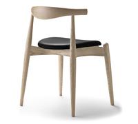 CH20 Elbow Chair upholstered Carl Hansen & Søn frame oak soaped seat leather thor 301 - 5715230500057
