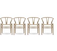 CH24 Wishbone Chair / Y-Chair chair beech oiled set of 4 Carl Hansen & Søn