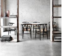 CH24 Wishbone Chair / Y-Chair Oak black - braid black Carl Hansen & Søn - 5714413904750