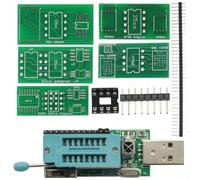 CH341A Programmer v1 7 featuring 1 8V level conversion chip plus full adapter board set offers support for various chip types 24 25/26 93 45 95 and real time read/write indicators