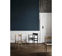 CH36 Chair without armrests Carl Hansen & Søn oak oiled black braid - 5714413742109