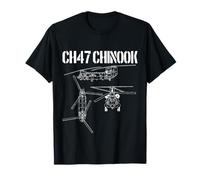 CH47 Chinook Schematic Military Helicopter CH-47 Chinook T-Shirt