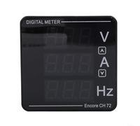 CH72 AC Voltage Current Frequency Digital Meter Panel Mount 72x72mm for Power Consumption and Load Condition Monitoring (CH72-VAH)