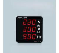 CH72 Digital Panel Meter for AC Voltage, Current & Frequency Monitoring, 72x72mm Compact Design, 50-500V / 100A / 0-99Hz