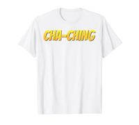 Cha-Ching Money Sound Casino Funny Millionaire Value Graphic T-Shirt, Men, White, XL