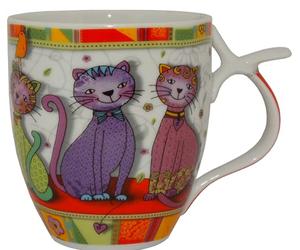 Cha Cult Porcelain Cat Coffee Mug, 0.35 liters