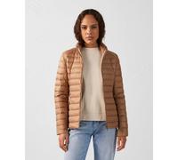 Cha Lightweight Padded Jacket with High Neck and Zip Fastening honey