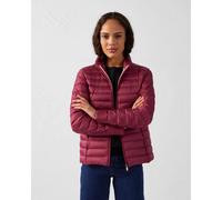 Cha Lightweight Padded Jacket with High Neck and Zip Fastening raspberry red