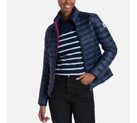 Cha Padded Puffer Jacket with High Neck and Zip Fastening Navy