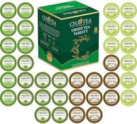 Cha4TEA 36-Count Assorted Green Tea for Keurig K-Cup Brewers (Matcha, Green, Jasmine, Oolong) (36 Count)