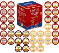 Cha4TEA - 36 Piece Black Tea Set for Keurig K-Cup Coffee Machines (Black Tea, English Breakfast, Black Tea with Ginger, Earl Grey)