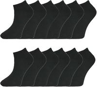 CHAAL® 12 Men's Low Cut Trainer Socks mens No-Show Sport Socks Non-Slip invisible Sports sock's Everyday Casual invisible socks 6/12 Pairs Low Cut Trainer Sox Black