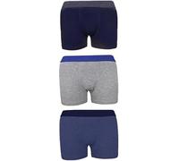 CHAAL® 3 Boys' Boxer Classic Cotton Underwear Boxers Shorts Boys Trunks Assorted Colour Kids Underpants Comfort Waistband Boys Boxer Brief Trunk 7-8 Yr