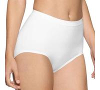CHAAL® 3 Plain Brief Women's Brief full Combed Cotton Briefs Knickers Ladies Full Maxi Soft Stretchy Briefs Girls Cotton Pants Womens Underwear Girls Knickers, Ideal for daily wear Size 12 White