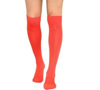 CHAAL ® Football SocksFfor Kids Children Rugby Hockey Sports Knee High Socks Juniors Knee High Soccer Socks Outdoor Socks Boys Rugby Hockey Football Running Socks Size 3-6 Red