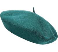 CHAAL® Womens Beret Hat Women Accessoies Men Wool Solid Color French Style Classic Beret Hat - Vintage Women's Berets for Ladies UK Artist Beret Mustard Green