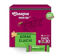 Chaayos Instant Tea Premix - Adrak Elaichi Flavour - Regular Sugar (22g * 30 sachet) (Makes 150ml), Ginger Powder, Eliachi Powder, Premix Tea, Desi Chai